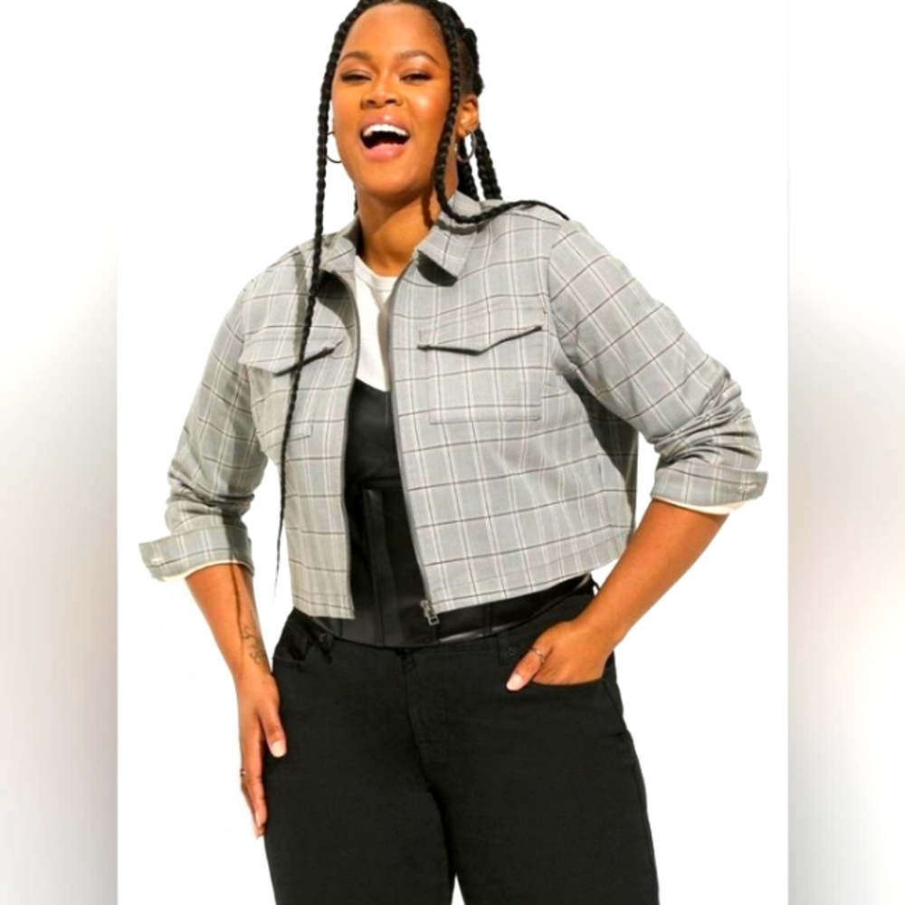 NWT Torrid Super Soft Denim Zip Front Jacket